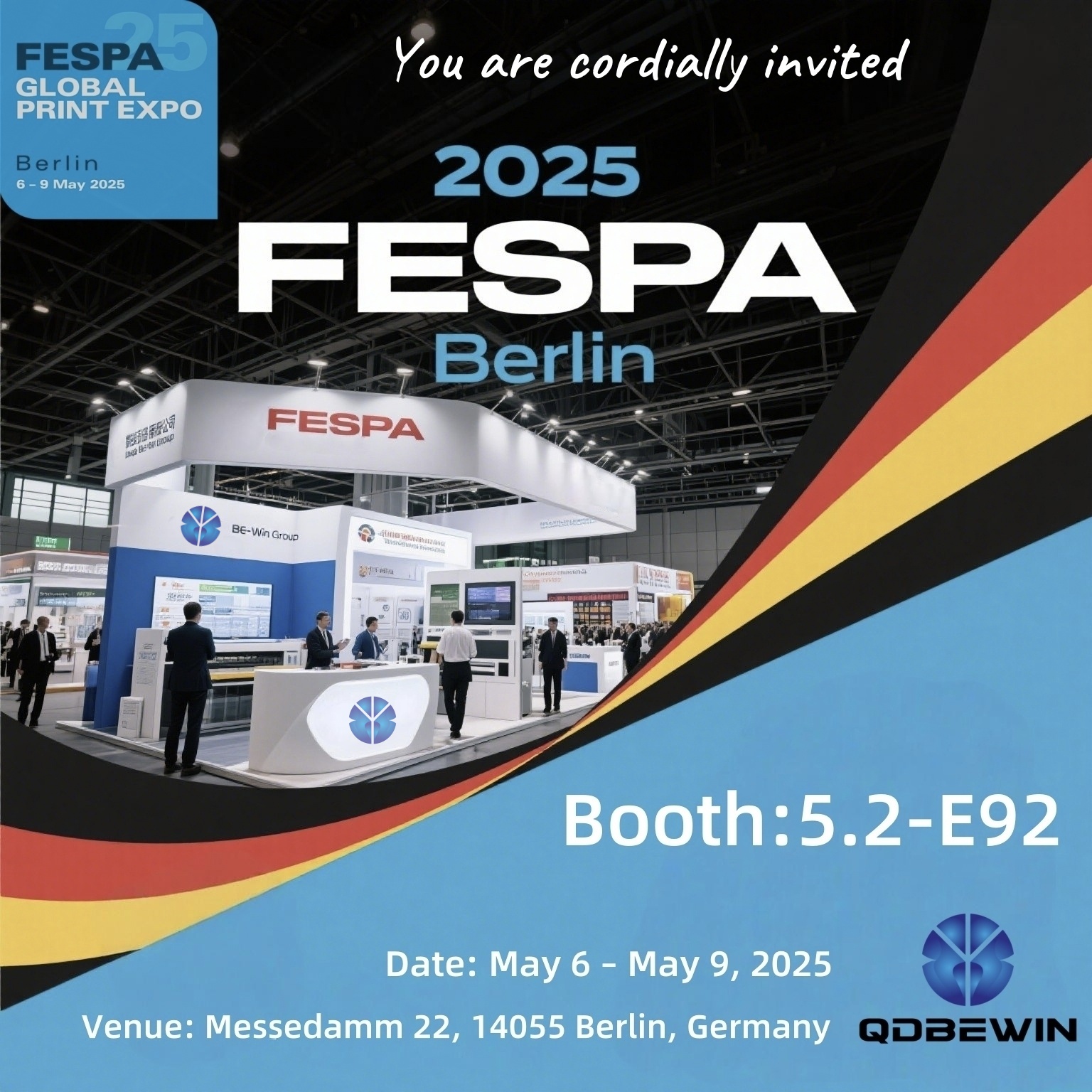 Qingdao Be-Win predviesť na Fespa 2025 Berlín-Booth 5.2-E92